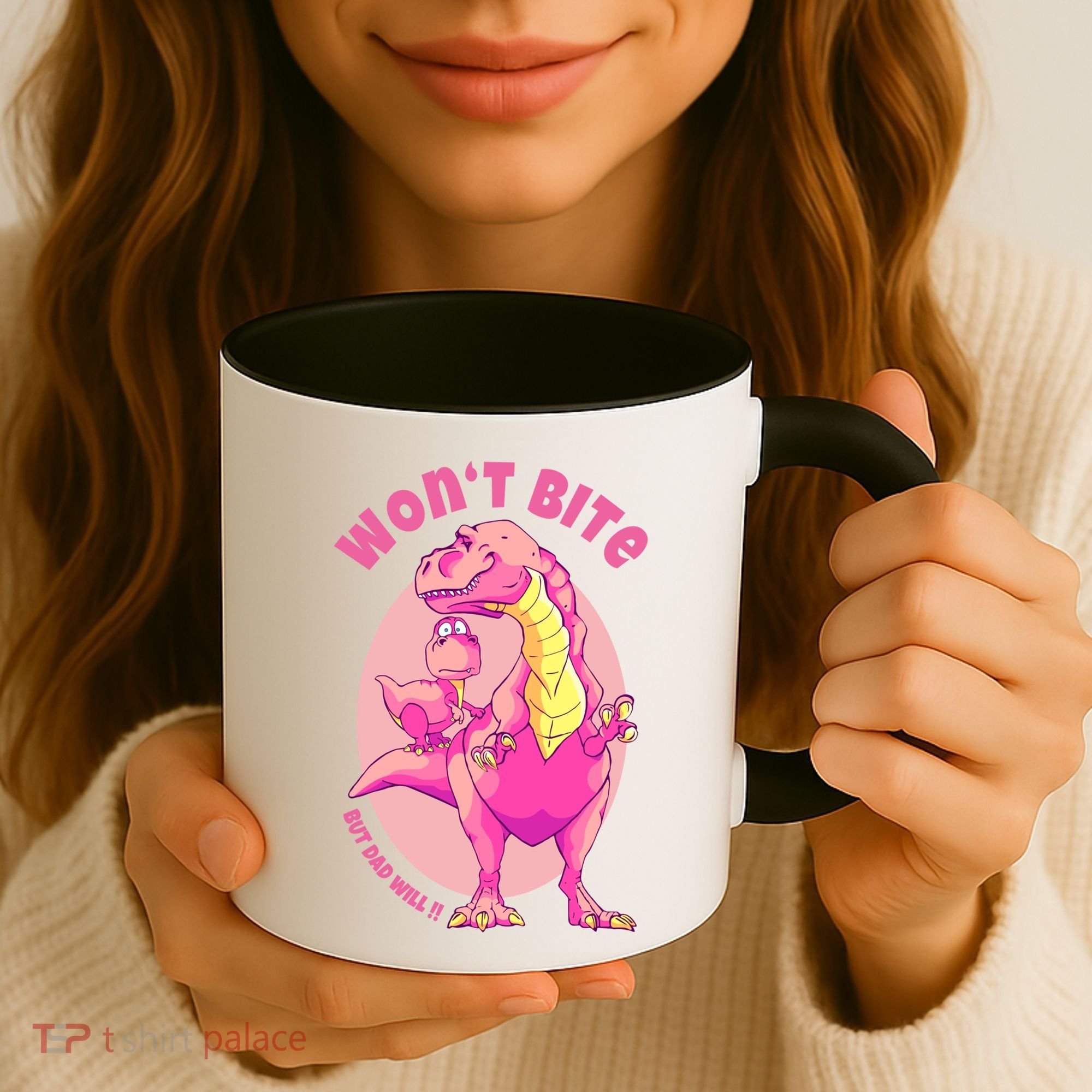 Dinosaur Dino And Daddysaurus Trex Funny Gift Coffee Mug