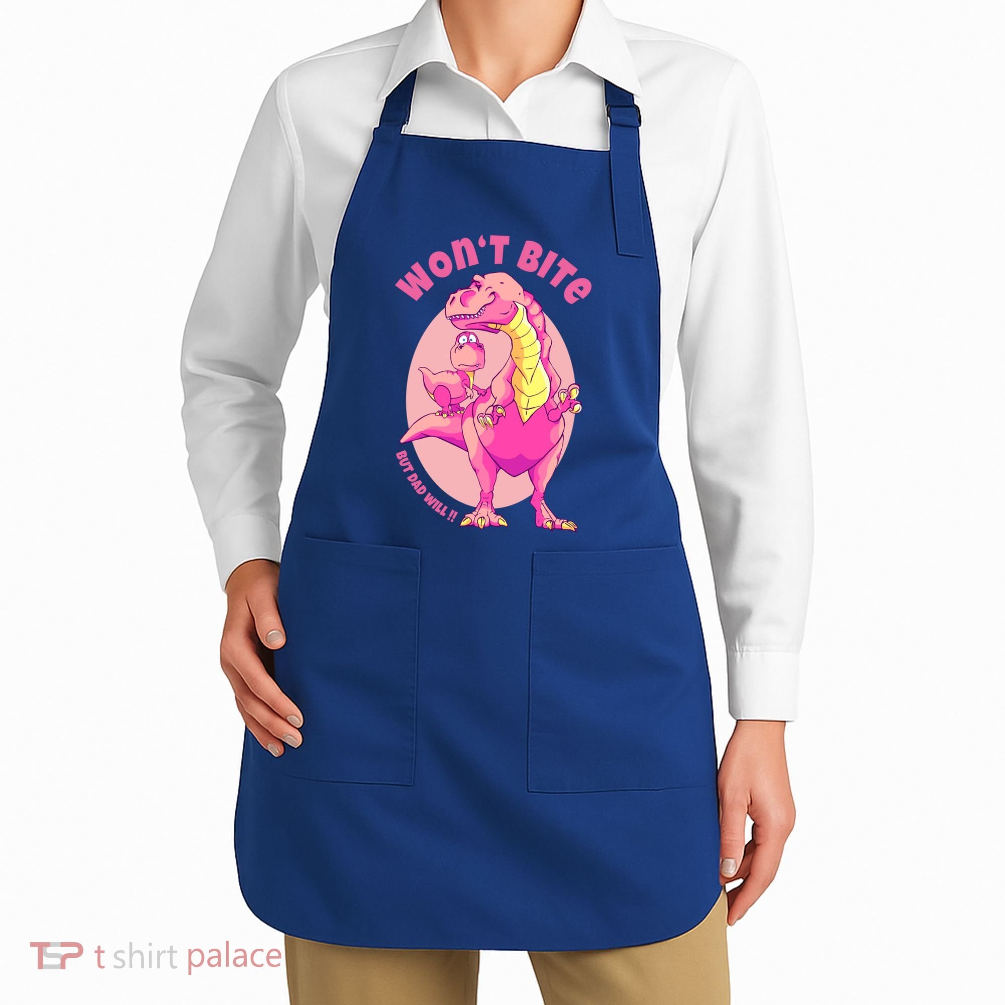 Dinosaur Dino And Daddysaurus Trex Funny Gift Apron