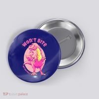 Dinosaur Dino And Daddysaurus Trex Funny Gift Button thumb 0