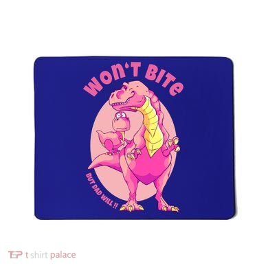 Dinosaur Dino And Daddysaurus Trex Funny Gift Mousepad