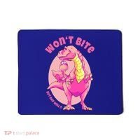Dinosaur Dino And Daddysaurus Trex Funny Gift Mousepad thumb 0