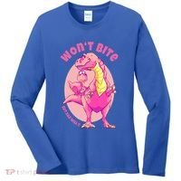 Dinosaur Dino And Daddysaurus Trex Funny Gift Women's Long Sleeve Shirt thumb 0