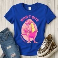 Dinosaur Dino And Daddysaurus Trex Funny Gift Women's T-Shirt thumb 3