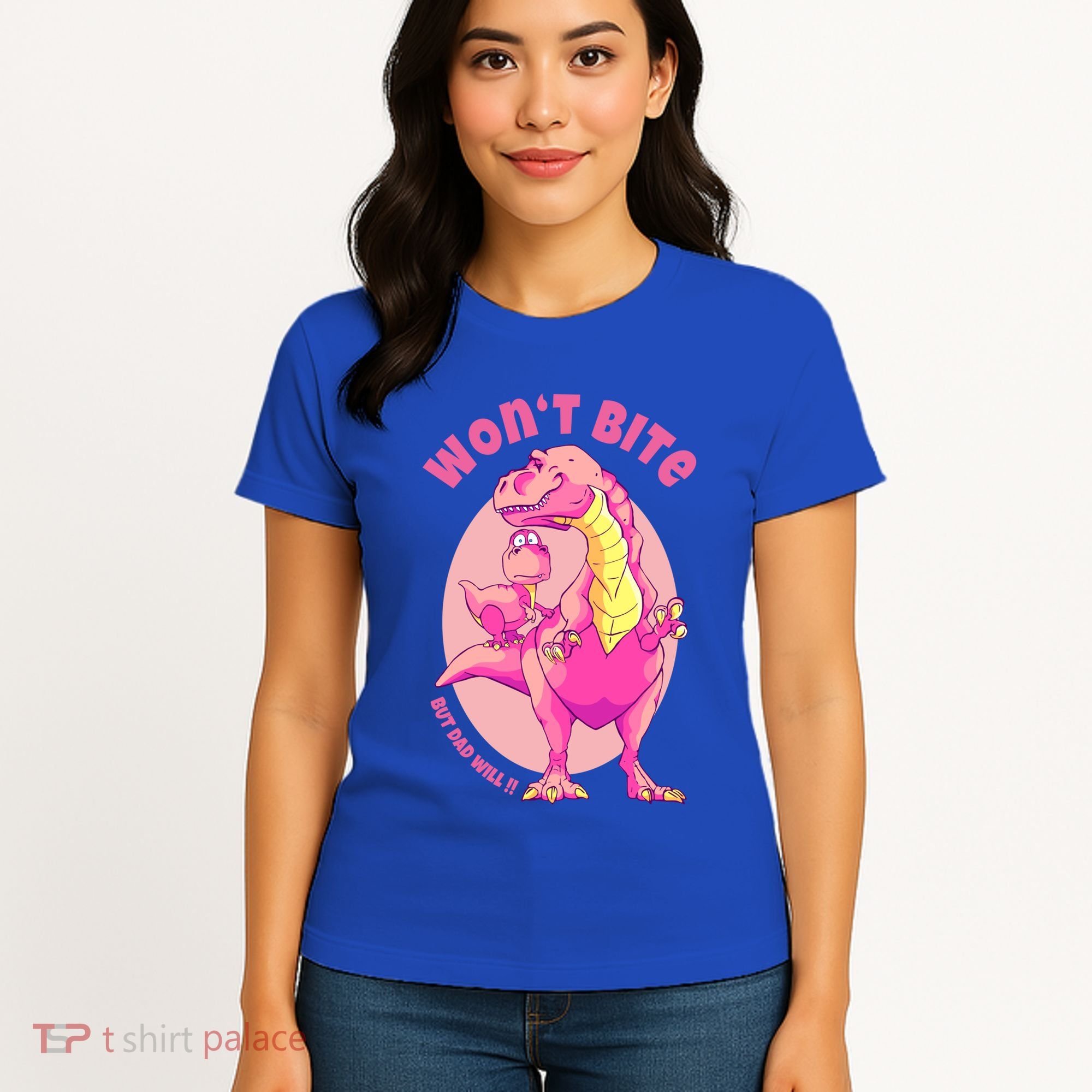 Dinosaur Dino And Daddysaurus Trex Funny Gift Women's T-Shirt