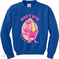 Dinosaur Dino And Daddysaurus Trex Funny Gift Kids Sweatshirt thumb 0