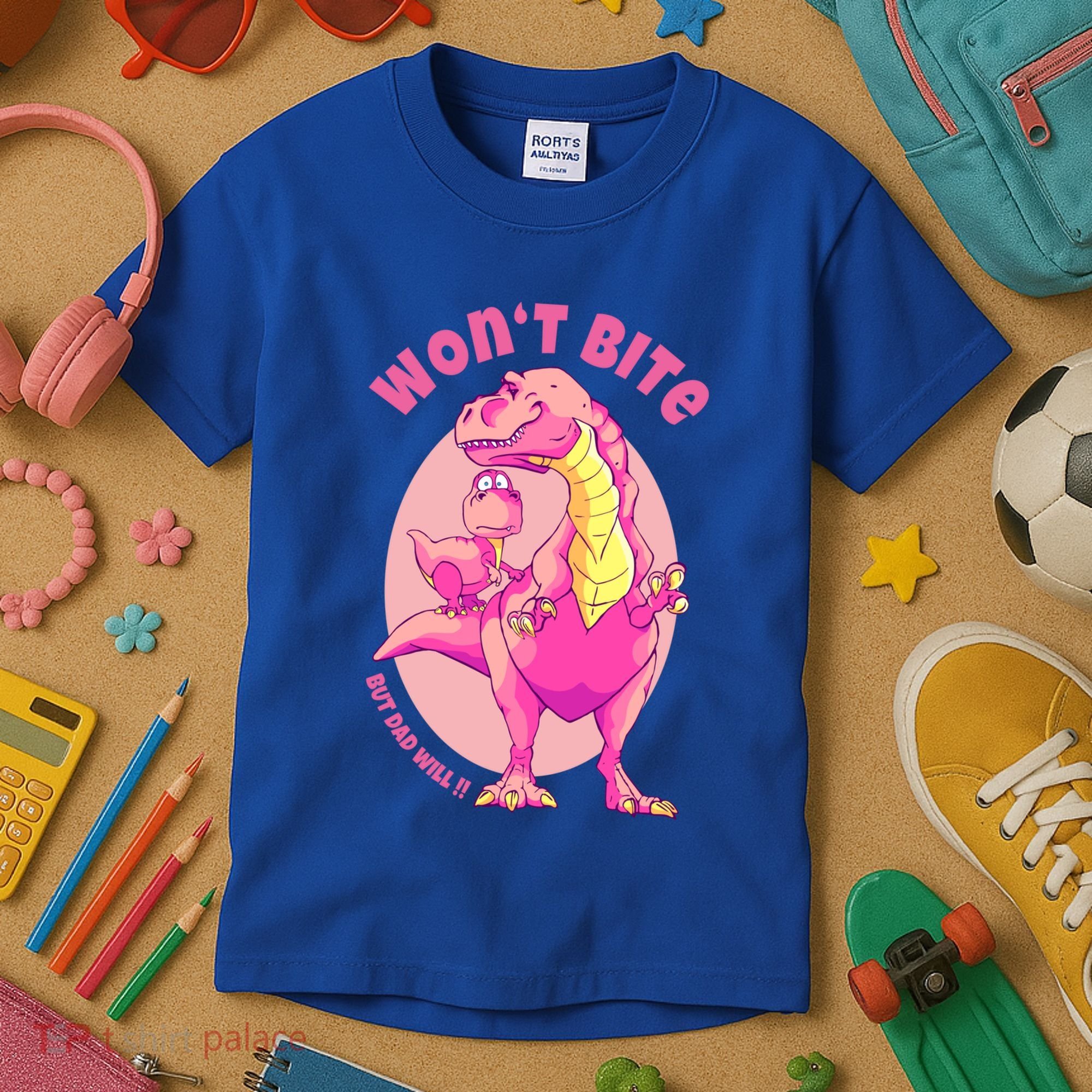 Dinosaur Dino And Daddysaurus Trex Funny Gift Kids T-Shirt