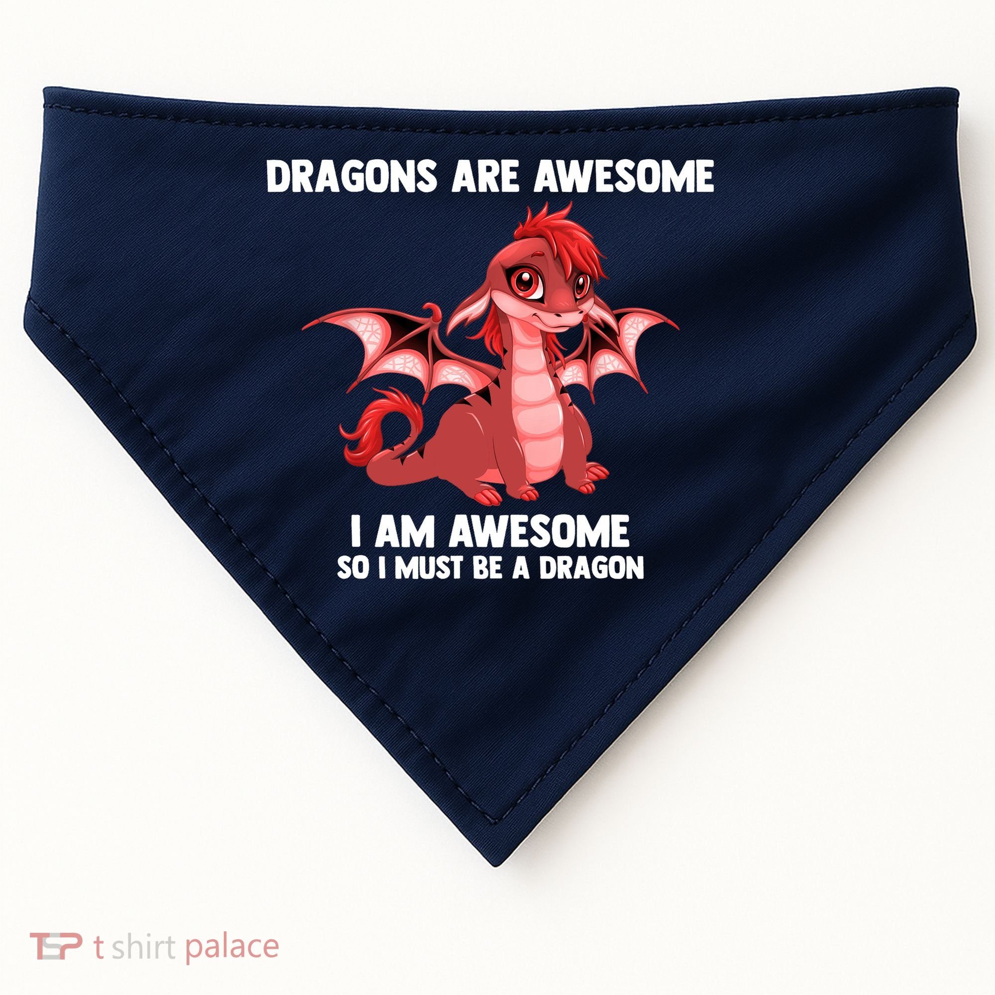 Dragons Dragons Are Awesome I'm A Dragon Girls USA-Made Doggie Bandana