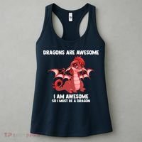 Dragons Dragons Are Awesome I'm A Dragon Girls Women's Tank Top thumb 3