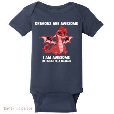 Dragons Dragons Are Awesome I'm A Dragon Girls Baby Bodysuit