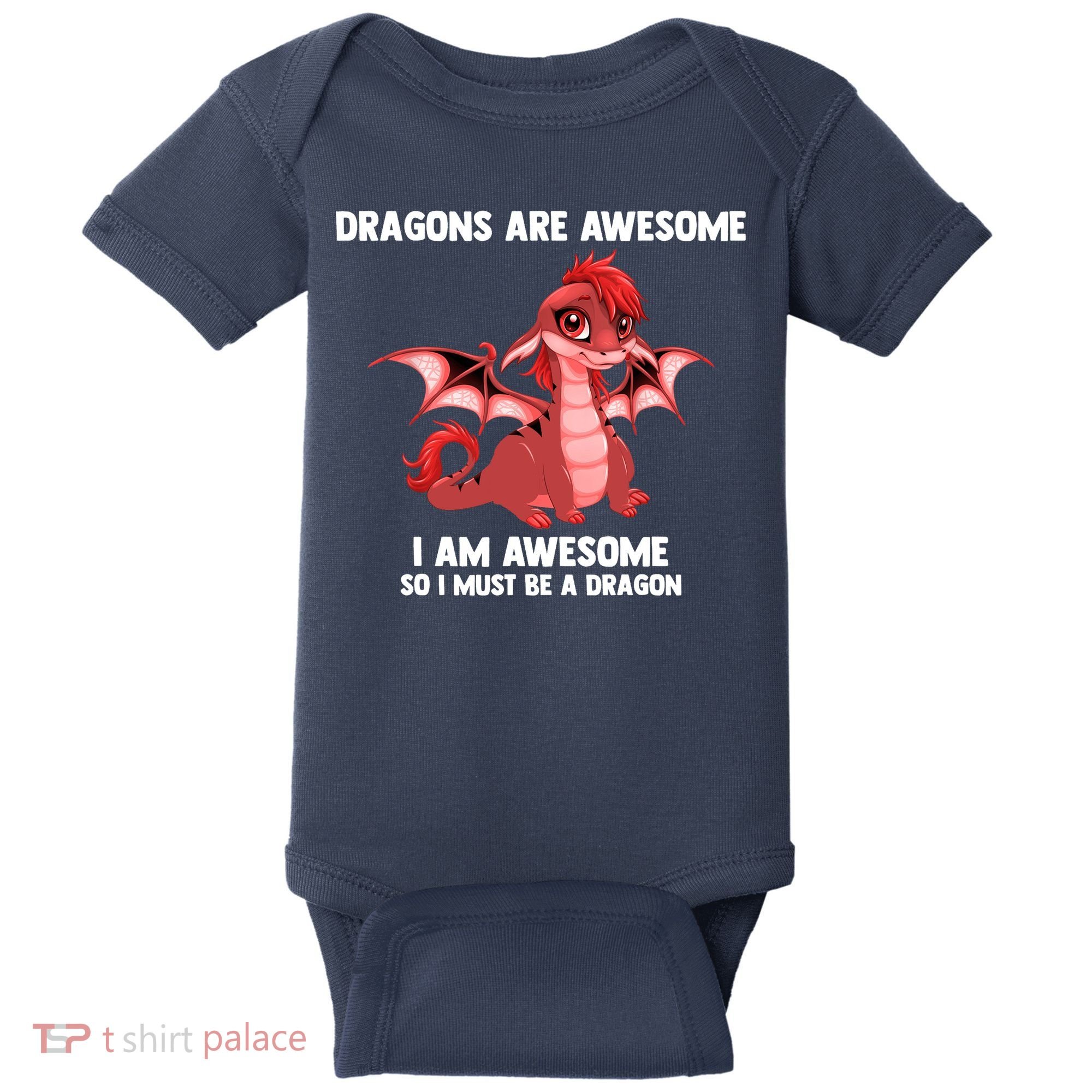 Dragons Dragons Are Awesome I'm A Dragon Girls Baby Bodysuit