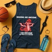 Dragons Dragons Are Awesome I'm A Dragon Girls Tank Top thumb 4