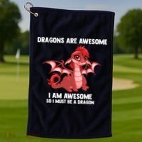 Dragons Dragons Are Awesome I'm A Dragon Girls Golf Towel thumb 1