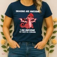 Dragons Dragons Are Awesome I'm A Dragon Girls Women's T-Shirt thumb 2