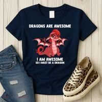 Dragons Dragons Are Awesome I'm A Dragon Girls Women's T-Shirt thumb 3