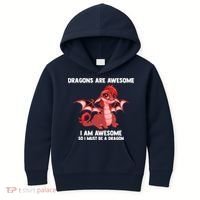 Dragons Dragons Are Awesome I'm A Dragon Girls Kids Hoodie thumb 0
