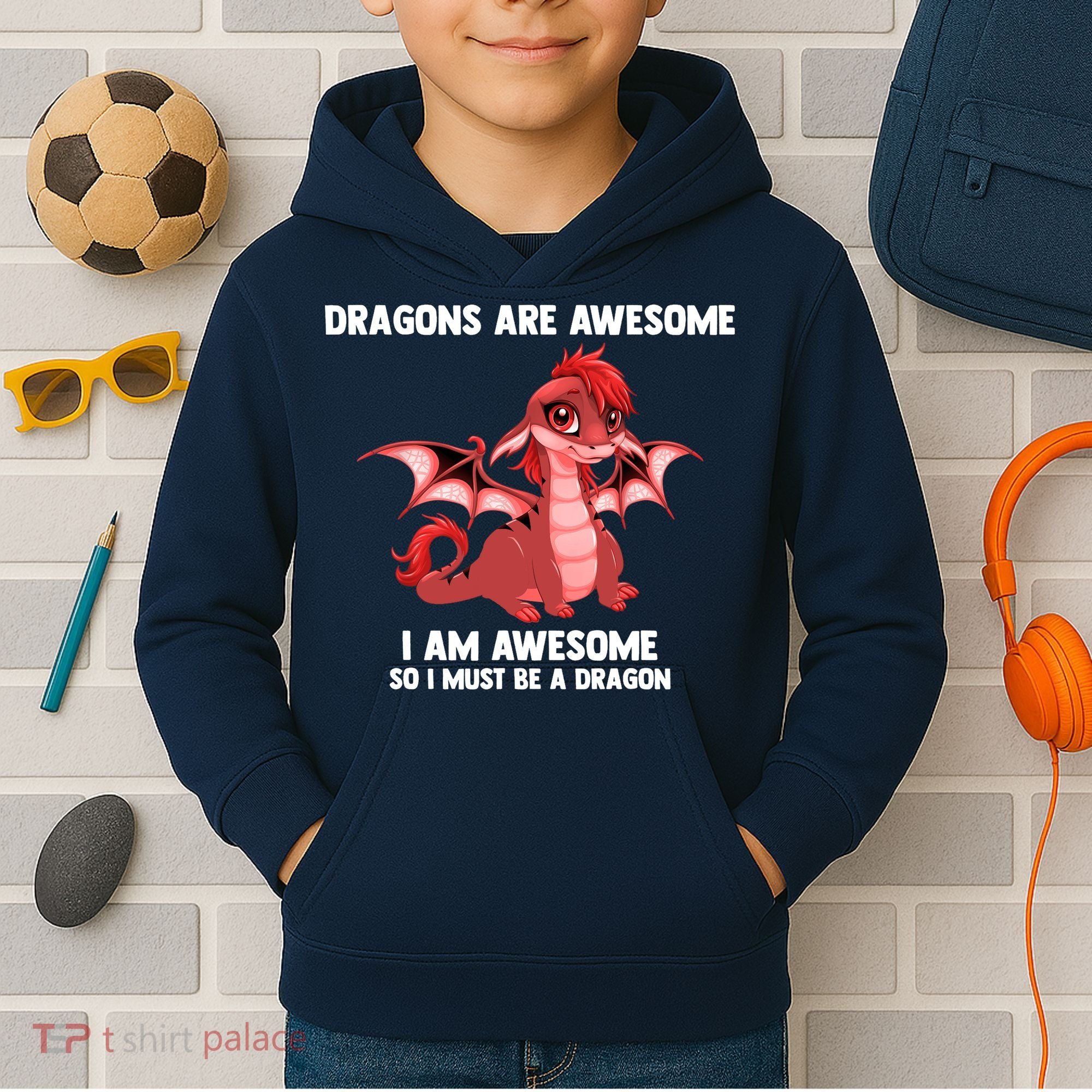Dragons Dragons Are Awesome I'm A Dragon Girls Kids Hoodie