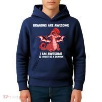 Dragons Dragons Are Awesome I'm A Dragon Girls Kids Hoodie thumb 4
