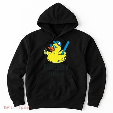 Daddy Duck Baseball Dad Rubber Duck Gift Hoodie