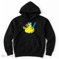 Daddy Duck Baseball Dad Rubber Duck Gift Hoodie thumb 0