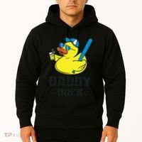 Daddy Duck Baseball Dad Rubber Duck Gift Hoodie thumb 2
