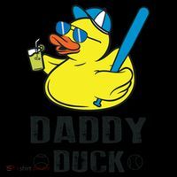 Daddy Duck Baseball Dad Rubber Duck Gift Hoodie thumb 7