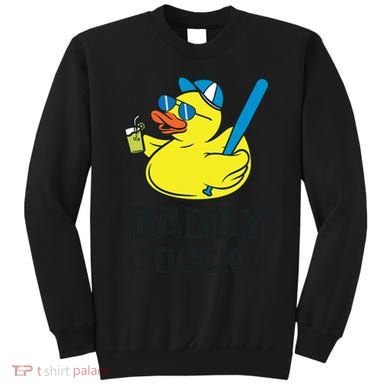 Daddy Duck Baseball Dad Rubber Duck Gift Sweatshirt