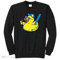 Daddy Duck Baseball Dad Rubber Duck Gift Sweatshirt thumb 0