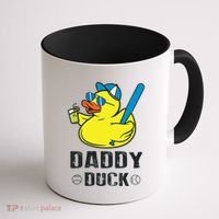 Daddy Duck Baseball Dad Rubber Duck Gift Coffee Mug thumb 1