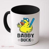 Daddy Duck Baseball Dad Rubber Duck Gift Coffee Mug thumb 0