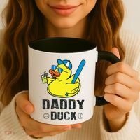 Daddy Duck Baseball Dad Rubber Duck Gift Coffee Mug thumb 3