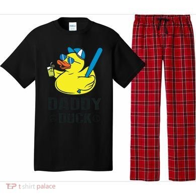 Daddy Duck Baseball Dad Rubber Duck Gift Pajama Set