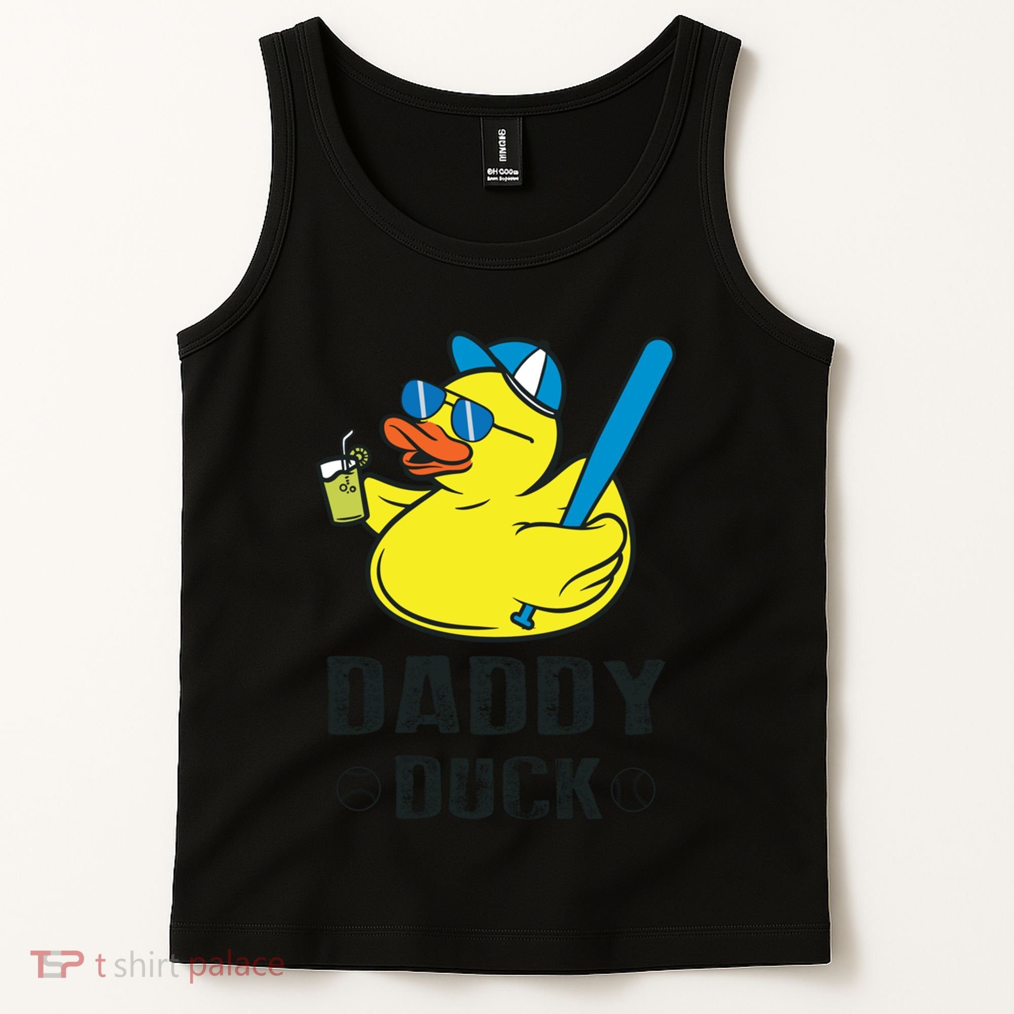 Daddy Duck Baseball Dad Rubber Duck Gift Tank Top