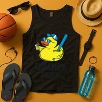 Daddy Duck Baseball Dad Rubber Duck Gift Tank Top thumb 4