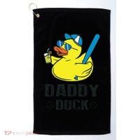 Daddy Duck Baseball Dad Rubber Duck Gift Golf Towel thumb 0