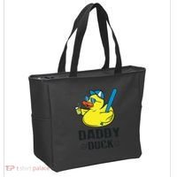 Daddy Duck Baseball Dad Rubber Duck Gift Tote Bag thumb 2