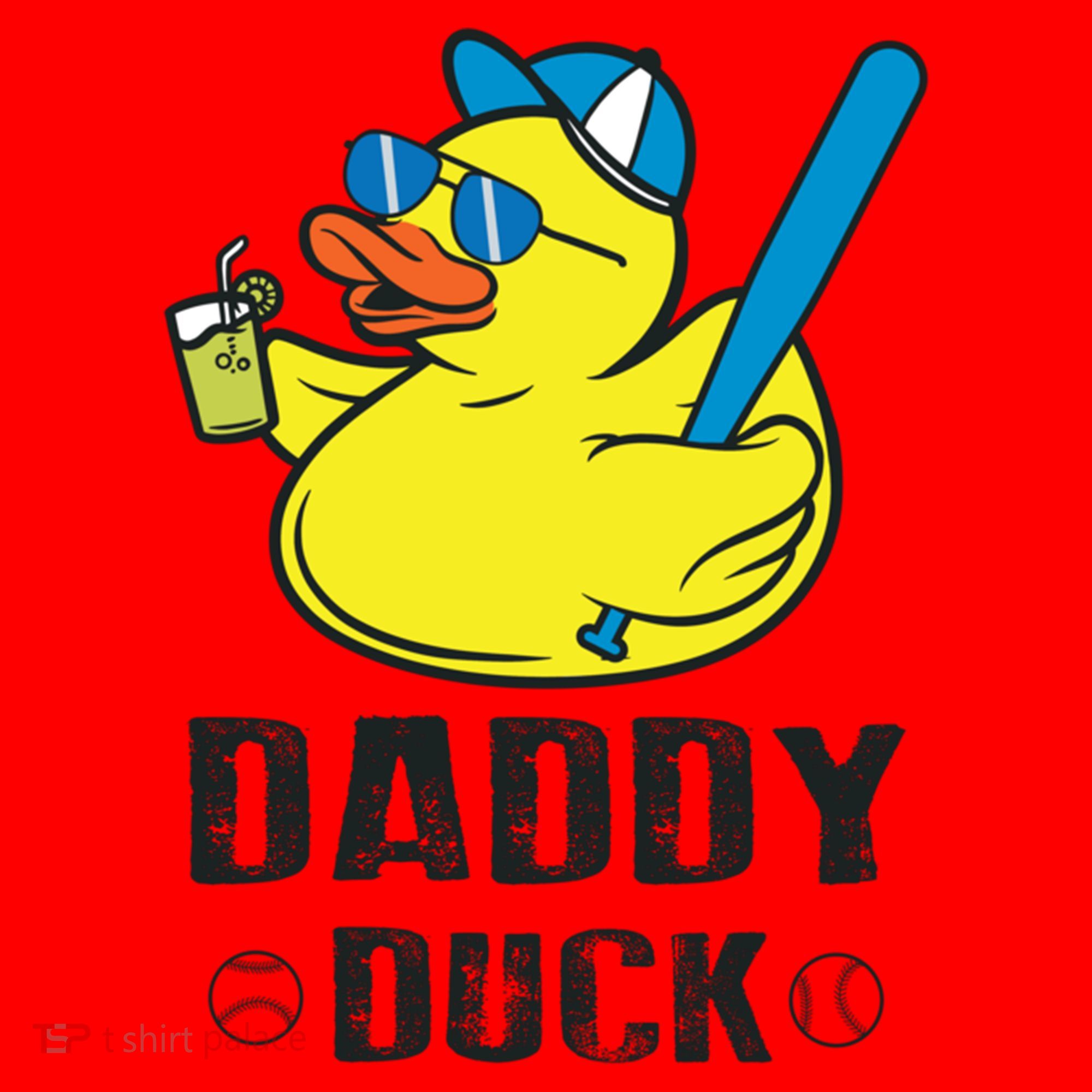Daddy Duck Baseball Dad Rubber Duck Gift Santa Hat