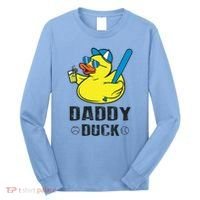 Daddy Duck Baseball Dad Rubber Duck Gift Long Sleeve Shirt thumb 0