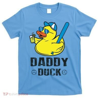 Daddy Duck Baseball Dad Rubber Duck Gift T-Shirt