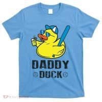 Daddy Duck Baseball Dad Rubber Duck Gift T-Shirt thumb 0