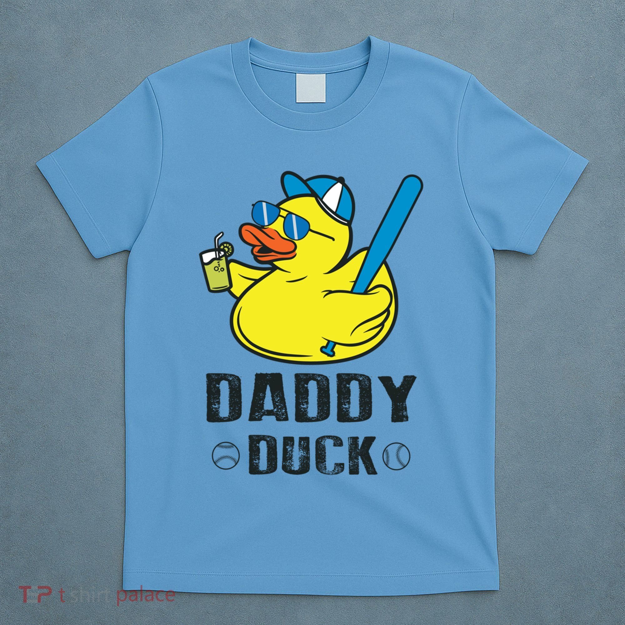 Daddy Duck Baseball Dad Rubber Duck Gift T-Shirt