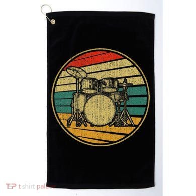 Drums Drummer Band Drumset Retro Vintage Drum Set 70s 80s Golf Towel
