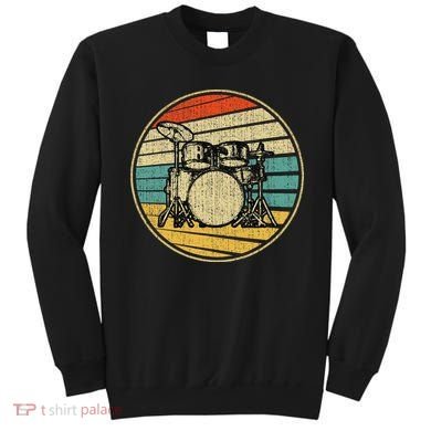 Drums Drummer Band Drumset Retro Vintage Drum Set 70s 80s Sweatshirt