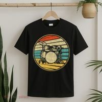 Drums Drummer Band Drumset Retro Vintage Drum Set 70s 80s T-Shirt thumb 2