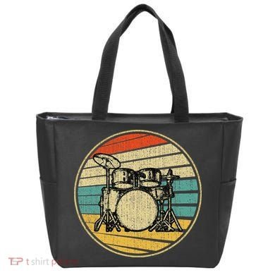 Drums Drummer Band Drumset Retro Vintage Drum Set 70s 80s Tote Bag