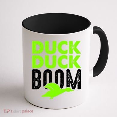 Duck Duck Boom Coffee Mug back