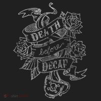 Distressed Death Before Decaf (Coffee) Women's Sweatshirt thumb 2