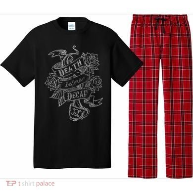 Distressed Death Before Decaf (Coffee) Pajama Set