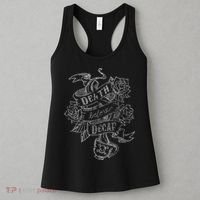 Distressed Death Before Decaf (Coffee) Women's Tank Top thumb 3