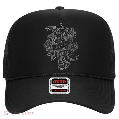 Distressed Death Before Decaf (Coffee) Hat