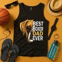 Dog dad, best dog dad ever, dog dad boxer dad Tank Top thumb 4